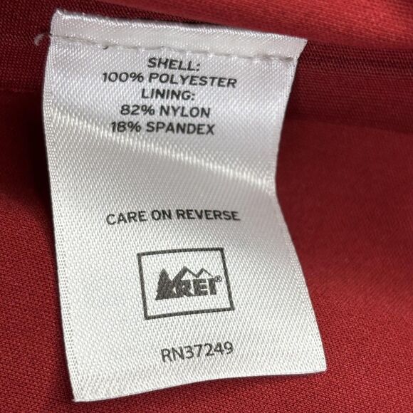 REI Elements E1 Jacket Womens Medium Red Hooded Softshell Full Zip Pit Zips - Picture 12 of 16